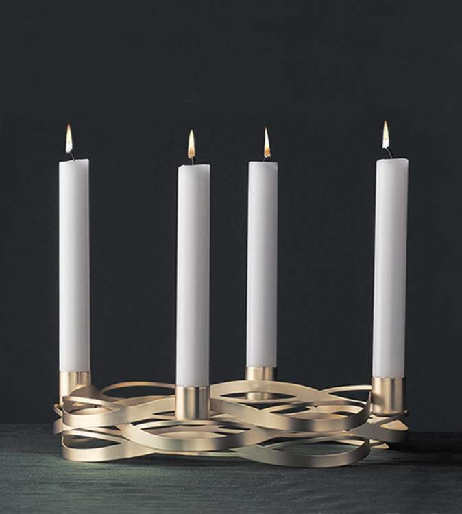 stelton Kerzenhalter Advent Tangle messing Bild 2