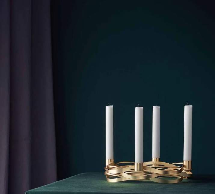 stelton Kerzenhalter Advent Tangle messing Bild 3